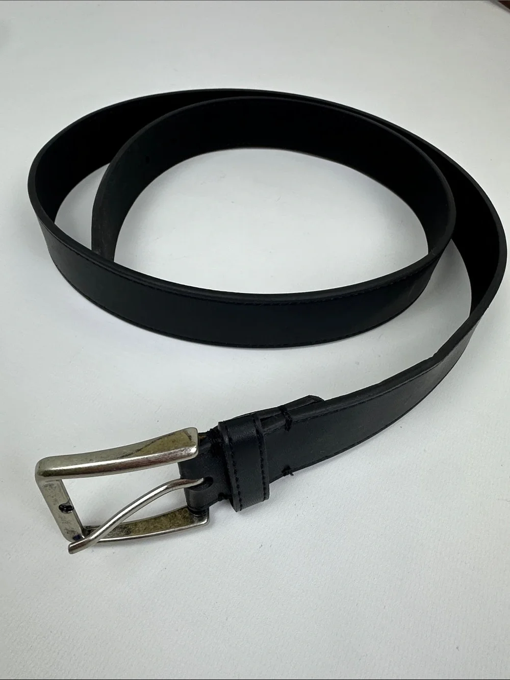 Goodfellow & Co.  Black Non Leather Men's Belt Silver-Tone Buckle. NEW. 48 inch